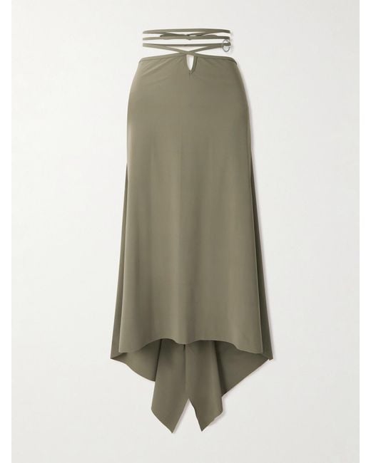 Christopher Esber Green Wrap-Effect Jersey Pareo