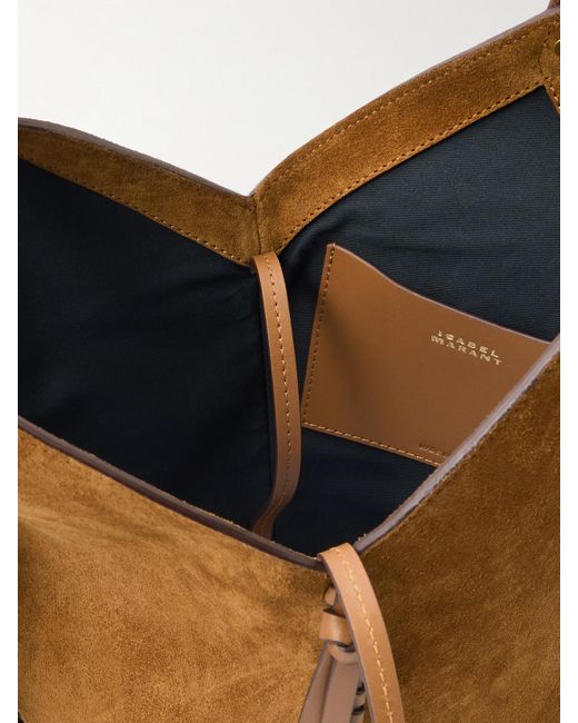 Sac Seau En Daim À Finitions En Cuir 25E Tampa Mini Isabel Marant en coloris Brown