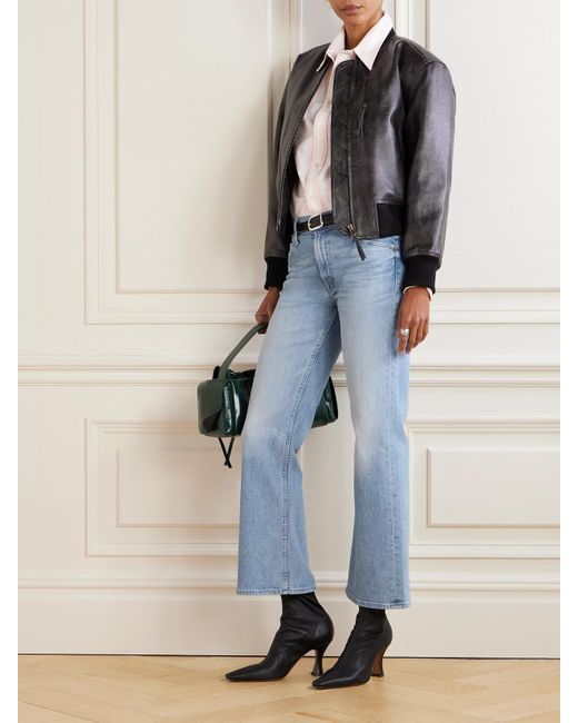 Mother Blue Bookie Flood Hoch Sitzende Bootcut-Jeans