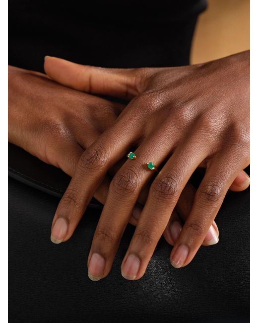 Anita Ko Natural Orbit Ring Aus 18 Karat Mit Smaragden