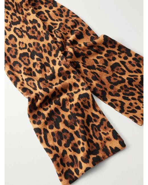 Anna Sui Brown Honey Animal-Print Jersey Wrap
