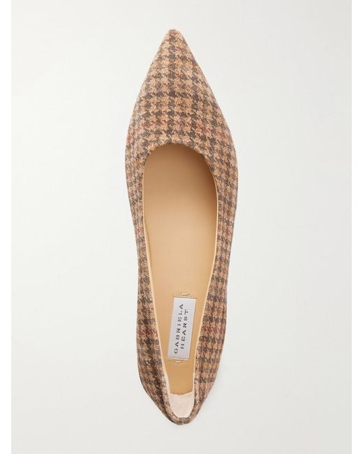 Gabriela Hearst Natural Fleur Printed Suede Flats