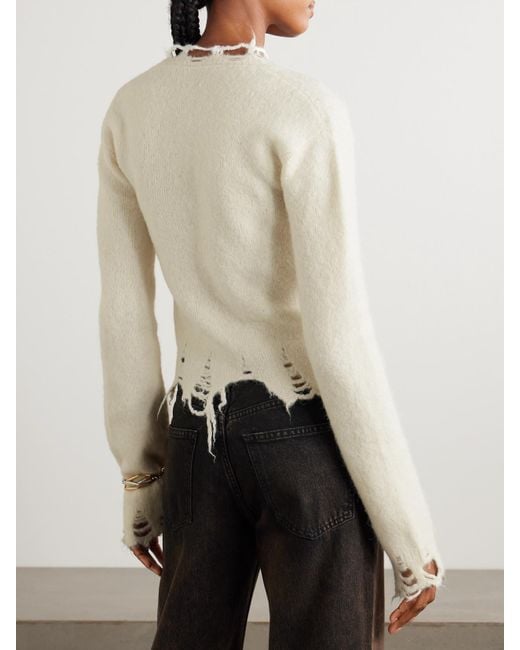 Haikure Natural Jill Distressed Knitted Cardigan