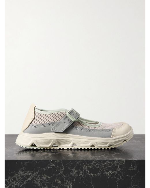 Salomon Gray Rx Marie Jeanne Sneakers Aus Mesh Und Nubukleder Mit Einklappbarer Fersenpartie