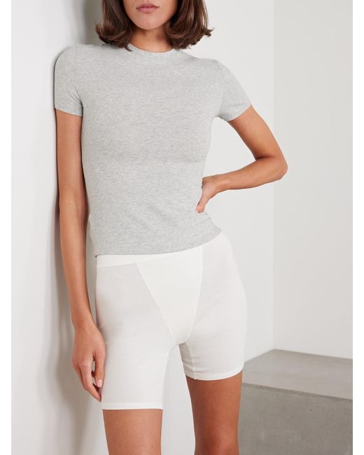 Skims White Set Of Two Stretch-Cotton Jersey T-Shirts