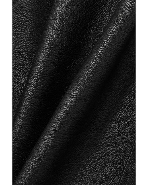 Stella McCartney Black Net Sustain Vegetarian Leather Straight-Leg Pants
