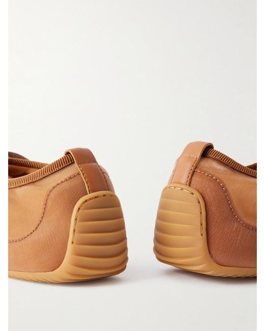Givenchy Brown Leather-Trimmed Mesh Sneakers