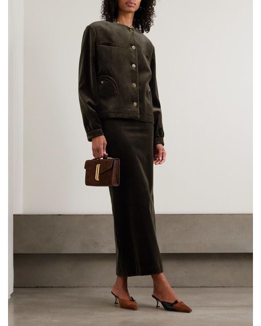 Blazé Milano Black Jealousy Gliss Bolero Cotton-Velvet Jacket