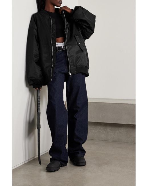 Frankie Shop Black Astra Shell Bomber Jacket