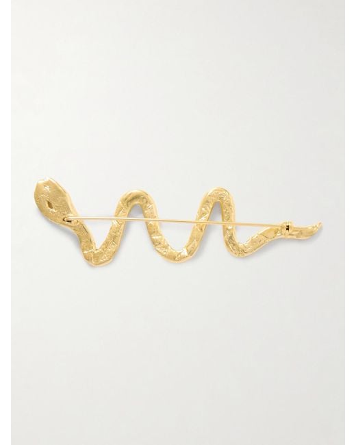 YSSO Metallic Ophis-Plated Brooch