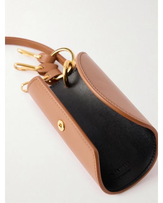 Jil Sander Brown Leather Keychain