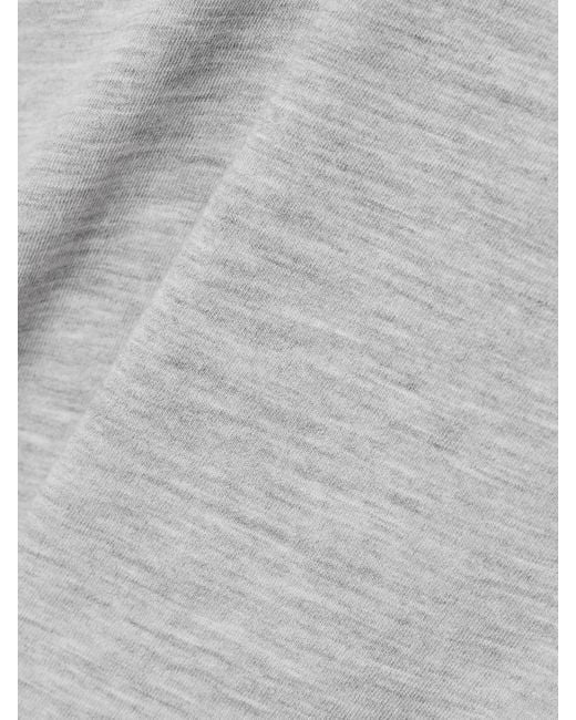 ÉTERNE Gray Baby Tee Cropped Cotton And Modal-Blend Jersey T-Shirt