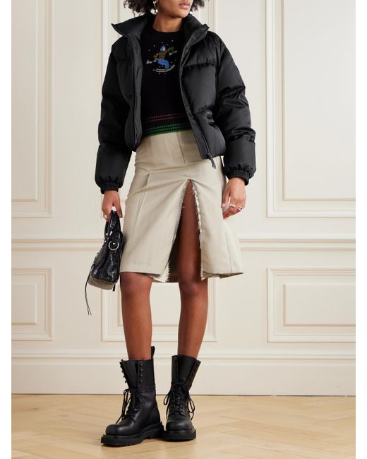Moncler Black Vissec Quilted Drill Down Jacket