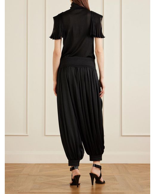 Alaïa Black Wool-Blend Balloon Pants