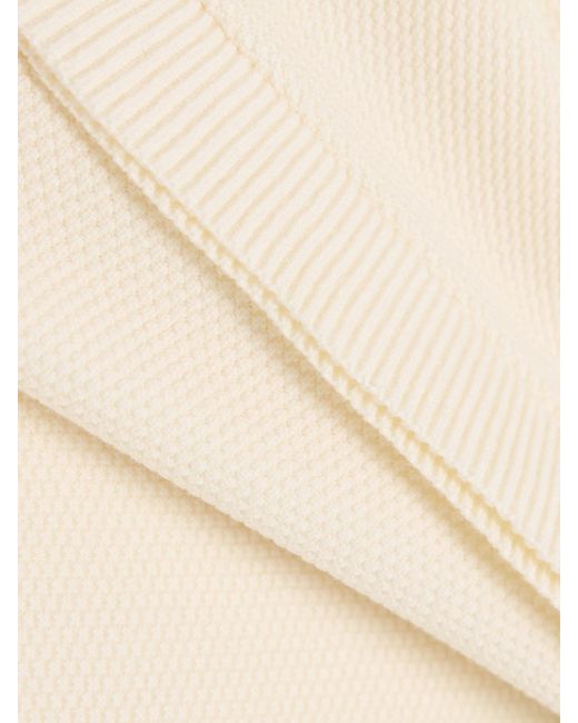Max Mara Natural Markus One-Shoulder Ruffled Knitted Top