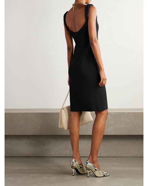 Another Tomorrow Black Kleid Aus Crêpe