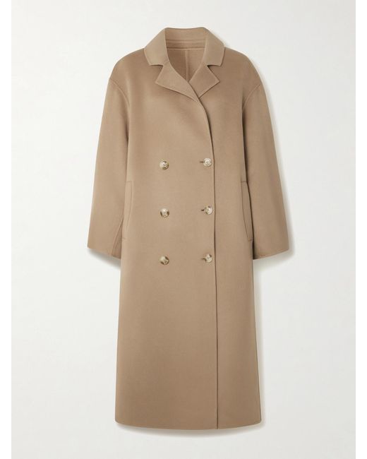Loulou de Saison Natural Borneo Double-Breasted Wool And Cashmere-Blend Coat
