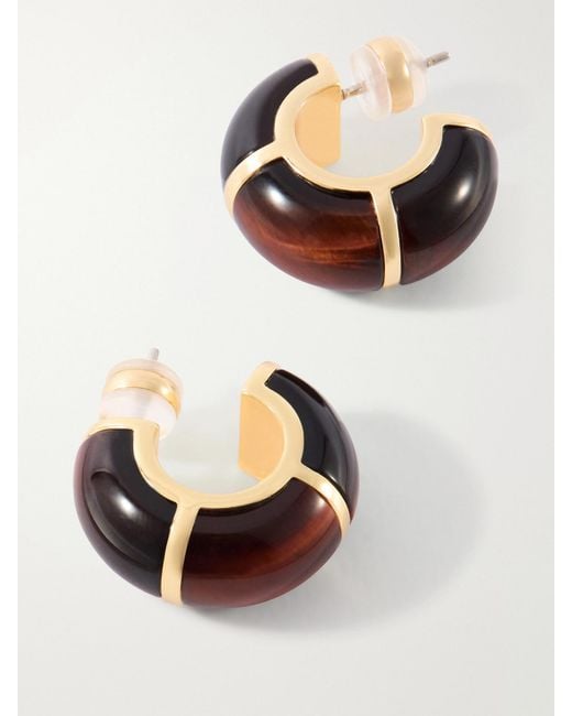 Lizzie Fortunato Natural Zellige-Tone Tiger's Eye Earrings