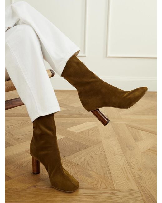Paris Texas Brown Alice 85 Suede Ankle Boots