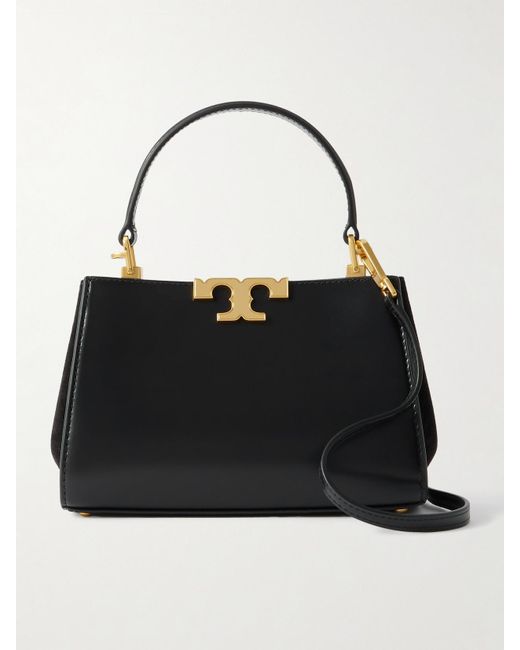Sac Porté Épaule En Cuir À Finitions En Daim Eleanor Mini Tory Burch en coloris Black