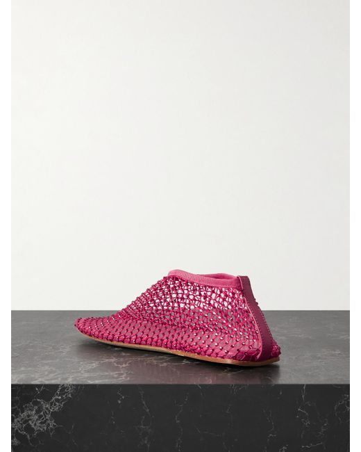 Christopher Esber Pink Minette Ballerinas Aus Mesh Mit Kristallen