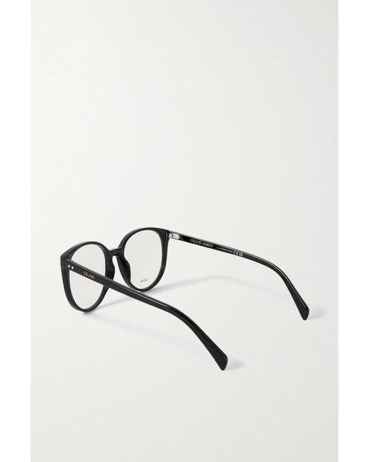 Céline White Round-Frame Acetate Optical Glasses