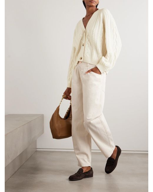 arch4 Natural Pimlico Cable-Knit Cashmere Cardigan