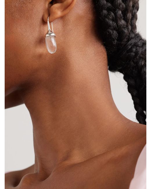 Sophie Buhai Natural Dripping Stone Ohrringe Aus Mit Bergkristallen