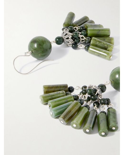 Sophie Buhai Green Flamenco Jade Earrings