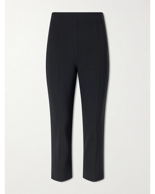 Carolina Herrera Blue Camila Wool-Blend Capri Pants