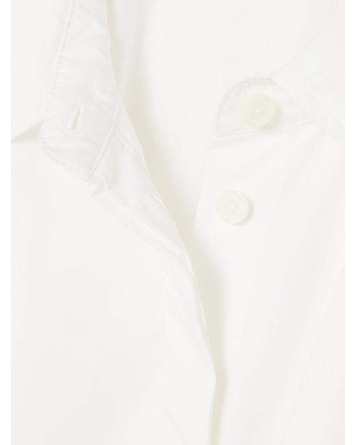 Robe-Chemise Midi En Popeline De Coton Mélangé À Plis Jazz Jonathan Simkhai en coloris White