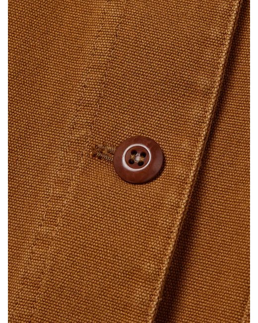 Doen Brown Pascual Corduroy-Trimmed Cotton-Canvas Jacket