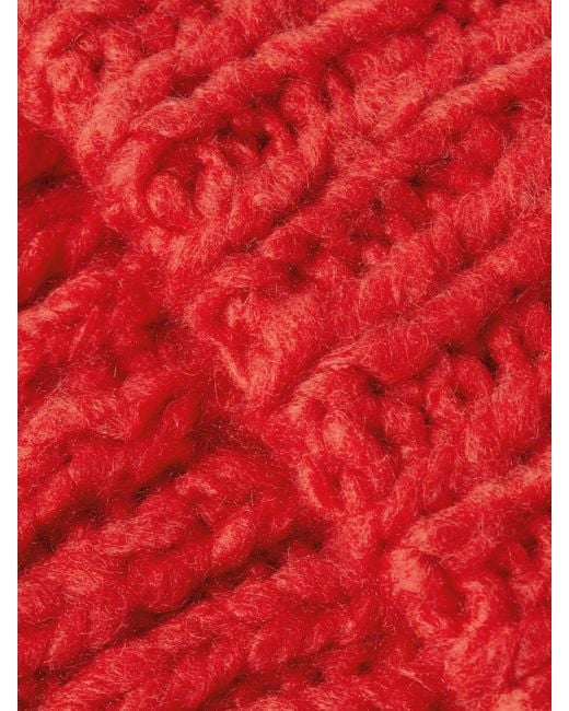 Suzie Kondi Red Lumi Ribbed Cashmere Beanie