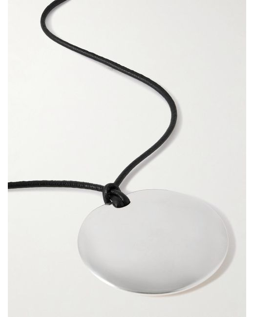Sophie Buhai White Medium Full Moon Cord And Necklace