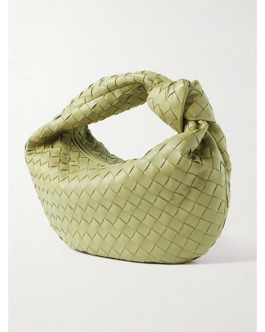 Bottega Veneta Green Jodie Small Intrecciato Leather Tote