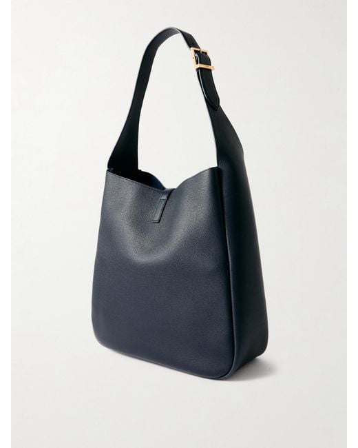 Saint Laurent Blue Le 5 À 7 Supple Große Schultertasche Aus Leder