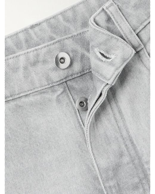 Bottega Veneta Gray High-Rise Straight-Leg Jeans