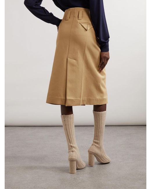 Bottega Veneta Natural Cotton-Canvas Skirt