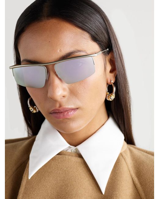 Fendi Natural Travel Silberfarbene Pilotensonnenbrille