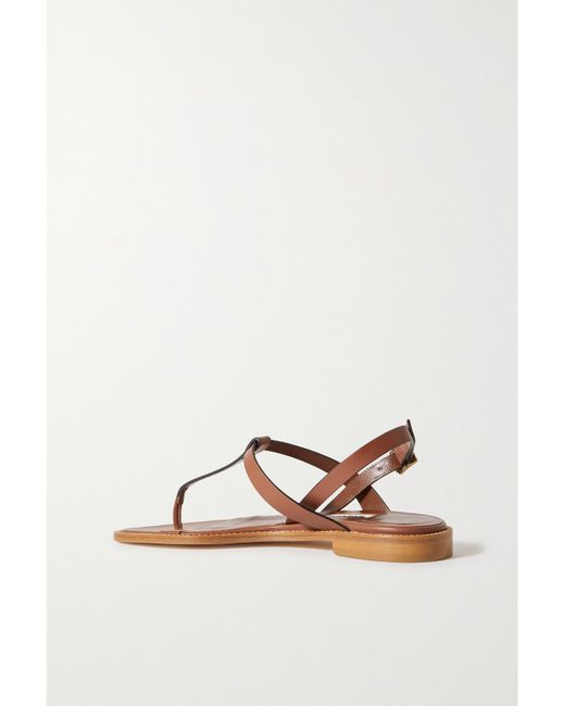 Manolo Blahnik Brown Hata Leather Slingback Sandals