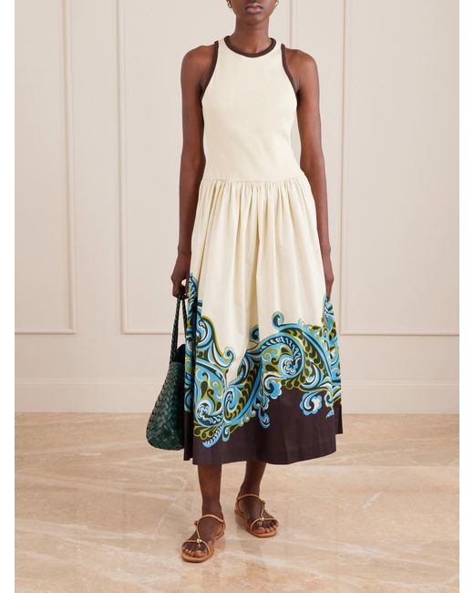 ALÉMAIS White Natalia Tank Organic Cotton-Poplin Midi Dress