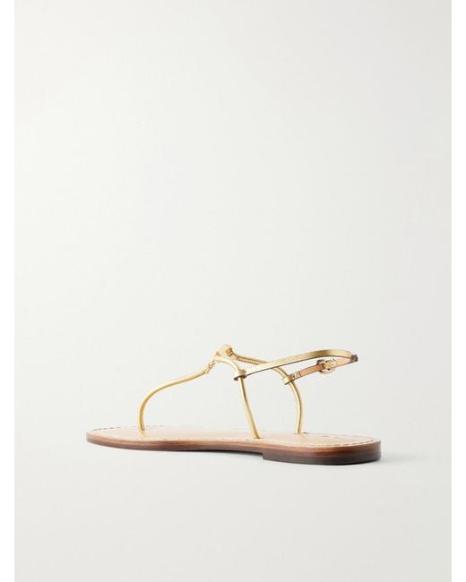 Amanu Natural The Naivasha Embellished Leather Sandals