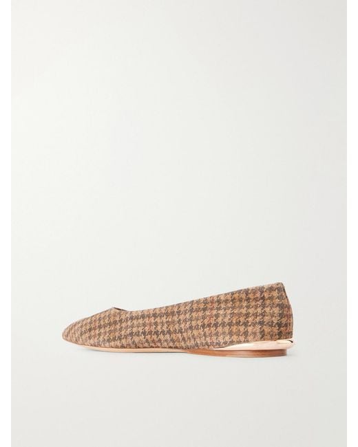 Gabriela Hearst Natural Fleur Printed Suede Flats