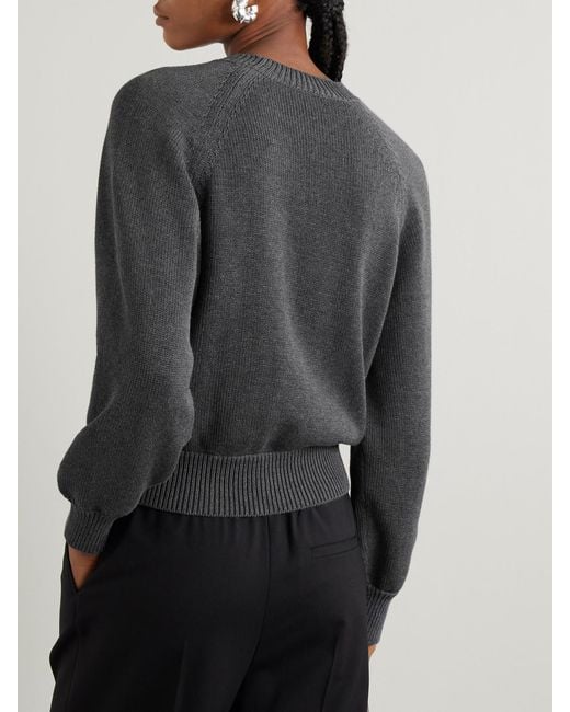 High Sport Gray Lara Cotton Sweater