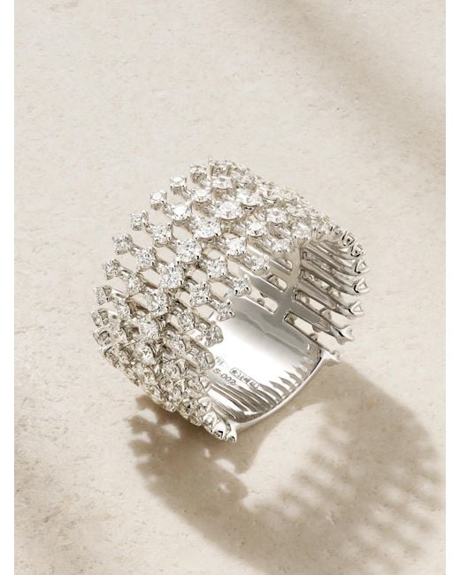 Fernando Jorge Natural Disco Ring Aus 18 Karat Weißgold Mit Diamanten
