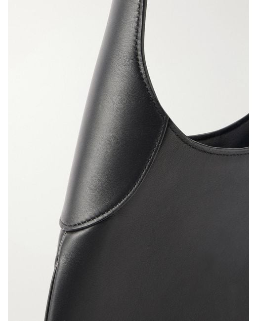Khaite Black Joan Small Leather Shoulder Bag