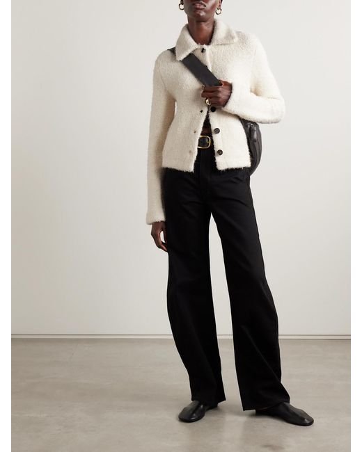 Proenza Schouler Natural Sylvie Bouclé-Knit Alpaca-Blend Jacket