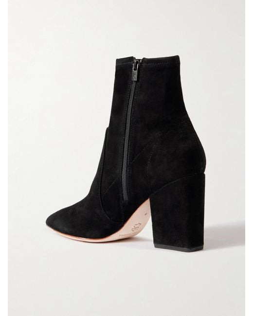 Loeffler Randall Black Isla Suede Ankle Boots