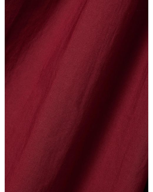 Doen Red Quintessa Midikleid Aus Biobaumwollpopeline Mit Raffungen Zum Binden