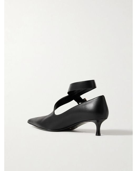 Khaite Black Sloan Leather Pumps